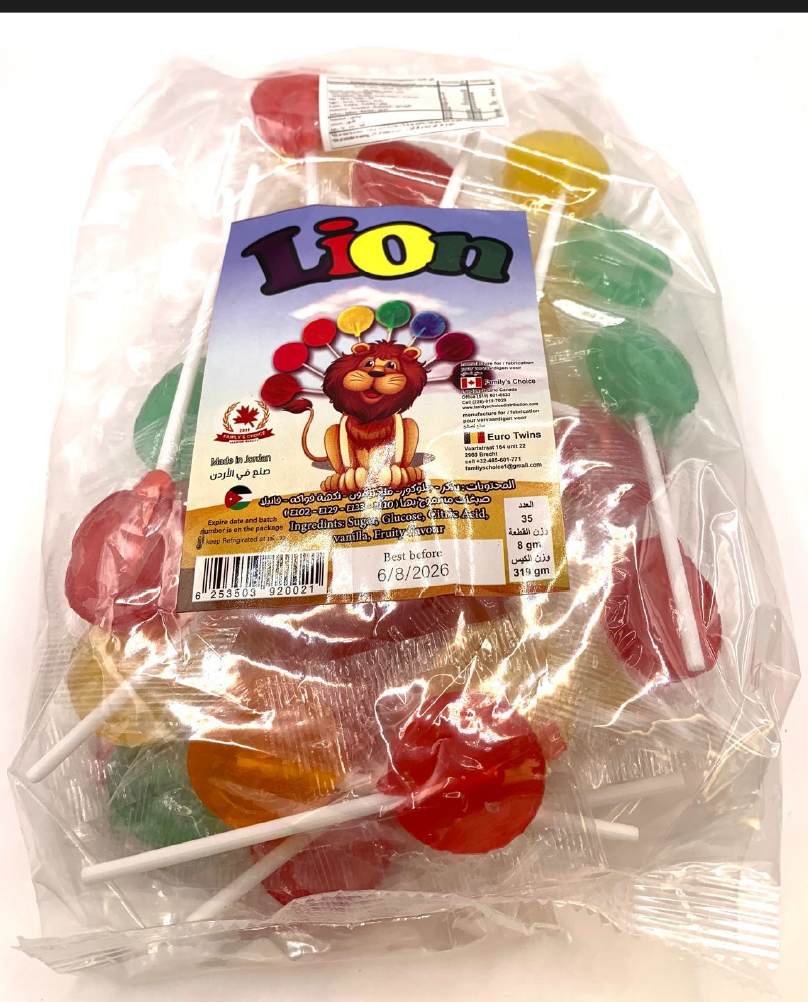 مصاصات على شكل أسد – 35 قطعة